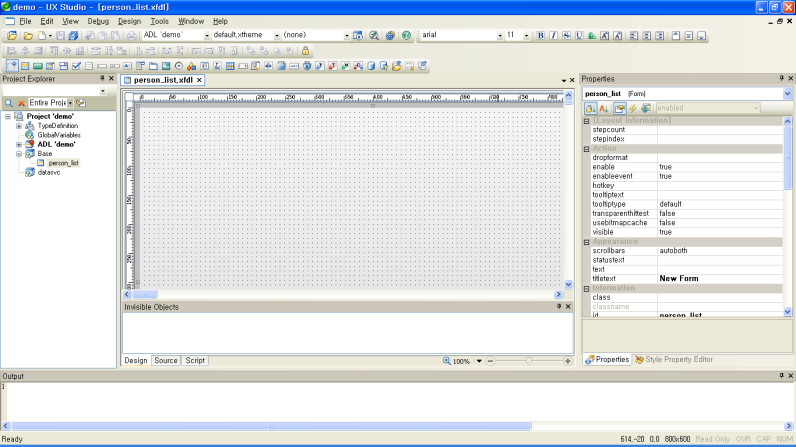 Sample Project (Creating Search Form-list.xfdl)
