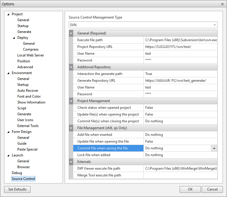 Supporting Source Control Software