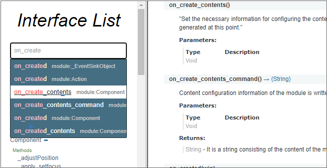 Utilizing Object Interface Functions
