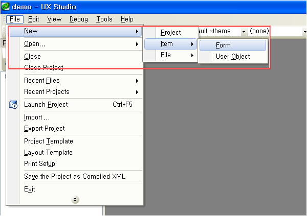 Making the Menu Form (menu.xfdl)